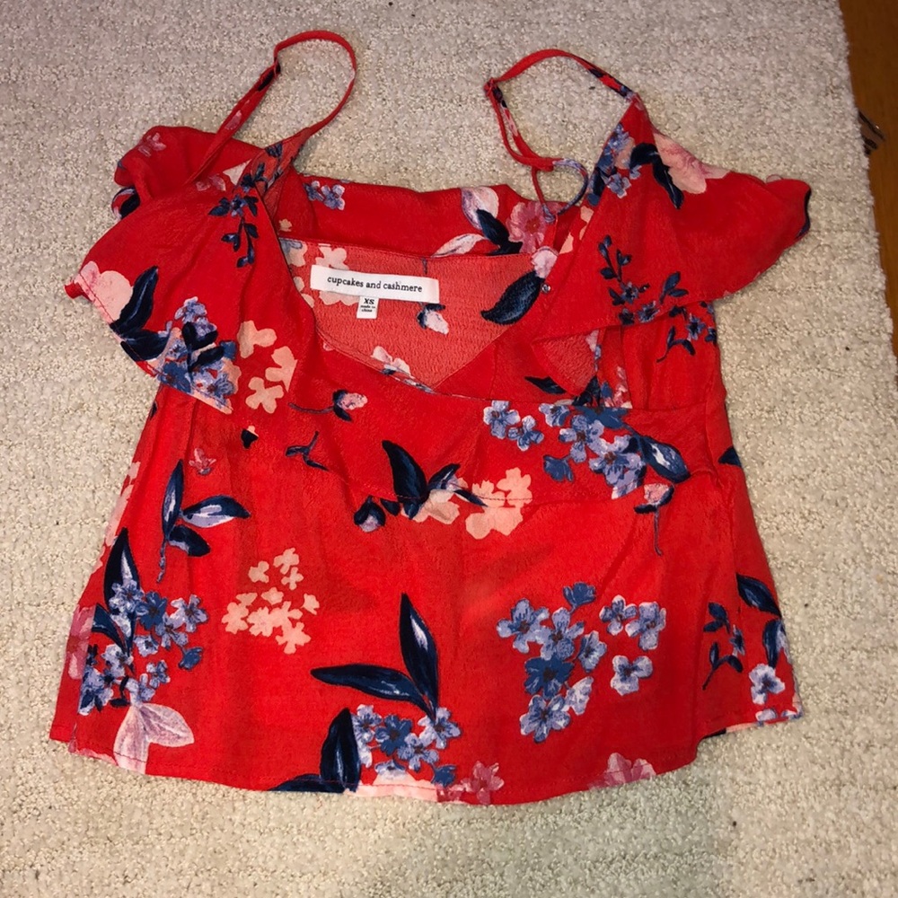Red floral Cami